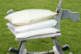 kuschel-reise-auto-kissen-40x40-50g Kleines flaches Kissen 40x40cm, 50g leicht, Kuschelkissen, Reisekissen, Autokissen, 90% Gänsedaune